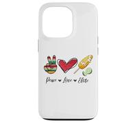 Peace Love Elote Corn Cob Funny Food Elotes Leopard Womens Custodia per iPhone 13 Pro