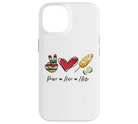 Peace Love Elote Corn Cob Funny Food Elotes Leopard Womens Custodia per iPhone 14