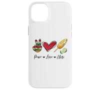 Peace Love Elote Corn Cob Funny Food Elotes Leopard Womens Custodia per iPhone 14 Plus
