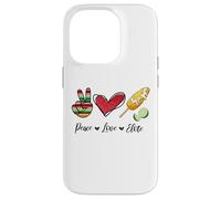 Peace Love Elote Corn Cob Funny Food Elotes Leopard Womens Custodia per iPhone 14 Pro