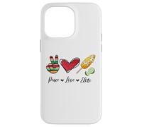 Peace Love Elote Corn Cob Funny Food Elotes Leopard Womens Custodia per iPhone 14 Pro Max