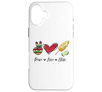 Peace Love Elote Corn Cob Funny Food Elotes Leopard Womens Custodia per iPhone 16 Plus