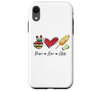 Peace Love Elote Corn Cob Funny Food Elotes Leopard Womens Custodia per iPhone XR