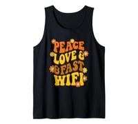 Peace Love Fast WiFi Non pagato Supporto Tecnico Retro Vintage Canotta