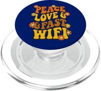 Peace Love Fast WiFi Non pagato Supporto Tecnico Retro Vintage PopSockets PopGrip per MagSafe