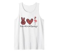 Peace Love Flamingo Tropical Bird Flamingo Amanti Canotta