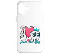 Peace Love Floss - Dentista Igienista dentale Custodia per iPhone 16 Plus