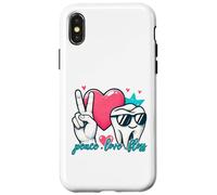 Peace Love Floss - Dentista Igienista dentale Custodia per iPhone X/XS