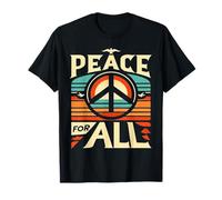 Peace & Love for Everyone Design Vintage Unity Freedom Fun Maglietta