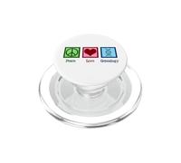 Peace Love Genealogia DNA Doppia Elica PopSockets PopGrip per MagSafe