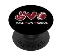 Peace Love Georgia - Giornata della partita degli amanti del calcio della Georgia PopSockets PopGrip Adesivo