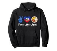 Peace Love Griot Amante del Cibo haitiano Felpa con Cappuccio