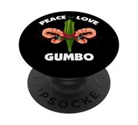 Peace Love Gumbo Louisiana PopSockets PopGrip Adesivo