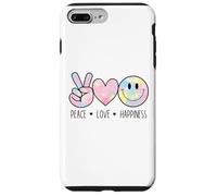 Peace Love Happiness Rainbow Tie Dye Smile Face Happy Face Custodia per iPhone 7 Plus/8 Plus