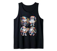 Peace Love Hippie GNOME Graphic for Women And Men Floral Canotta