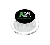 Peace Love Hope - Supporto per la consapevolezza della salute mentale, colore: verde PopSockets PopGrip per MagSafe