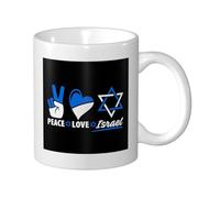 Peace Love Israel Tazzine Da Caffè Ceramica Tazze Resistente Mug Per Ufficio Casa Espresso 330Ml