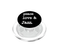 Peace Love & Jazz | Sassofono Tromba Musica PopSockets PopGrip per MagSafe