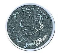 Peace & Love John/Yoko Pin Badge