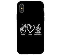 Peace Love Laboratory Laboratorio Ricerca Tech Medical Week Divertente Custodia per iPhone X/XS
