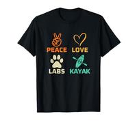 Peace Love Labs Kayak Labrador Lab Mom And Dad Maglietta