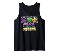 Peace Love Mardi Gras Party Carnevale Mardi Gras Parade Canotta