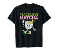 Peace Love Matcha Kawaii Anime Matcha Lover Retro Maglietta