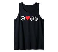 Peace Love Mountain Bikes Funny Retro MTB Biking Canotta