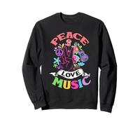 Peace Love Music Hippie Anni '60, Flower Power Felpa