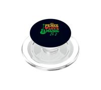 Peace Love Music Retro Hippie Vibes Chitarra 60s 70s Style PopSockets PopGrip per MagSafe