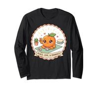 Peace Love Oranges - Agrumi Yoga Divertente Maglia a Manica