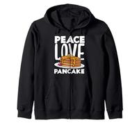 Peace Love Pancakes Impila vibrazioni per la colazione Felpa con Cappuccio