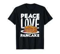 Peace Love Pancakes Impila vibrazioni per la colazione Maglietta