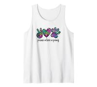 Peace Love Paws Graphic for Women Dog Mom And Animal Lover Canotta