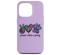 Peace Love Paws Graphic For Women Dog Mom And Animal Lover Custodia per iPhone 13 Pro