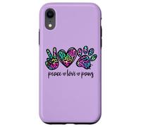 Peace Love Paws Graphic For Women Dog Mom And Animal Lover Custodia per iPhone XR