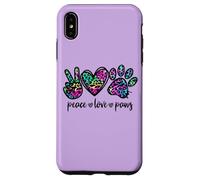 Peace Love Paws Graphic For Women Dog Mom And Animal Lover Custodia per iPhone XS Max