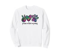 Peace Love Paws Graphic for Women Dog Mom And Animal Lover Felpa