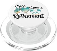 Peace Love Pensionamento Finalmente Ritirato Golden Years PopSockets PopGrip per MagSafe