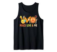 Peace Love Pie Ringraziamento Segno di Pace Tacchino Mano Hippie Canotta