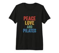 Peace Love Pilates Vintage retrò Invecchiato Maglietta Premium