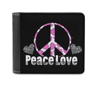 Peace Love - Portafogli con stampa mimetica, con scomparti multipli per carte di credito, per uomini e donne, Stile:, Taglia unica, MHXYZHW