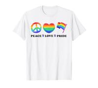 Peace Love Pride LGBTQ+ shirt Love Pride Month Pride LGBTQ+ Maglietta
