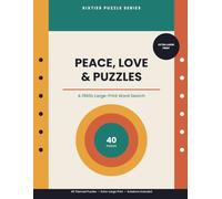 Peace Love & Puzzles: A 1960s Large-Print Word Search