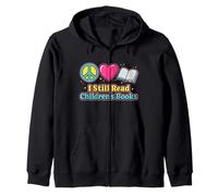Peace Love Reading Books Cute Ho Ancora Letto Libri per Bambini Felpa con Cappuccio