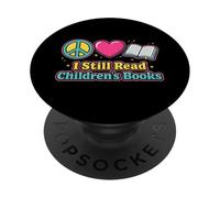 Peace Love Reading Books Cute Ho ancora letto libri per bambini PopSockets PopGrip Adesivo