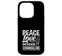 Peace Love School Counselor, matita artistica Custodia per iPhone 14 Pro