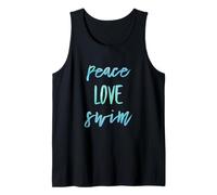 Peace Love Swim Life Nuotatore Sport Acquatici Canotta
