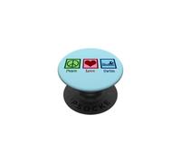 Peace Love Swim Team Cool Nuotatore PopSockets PopGrip Adesivo