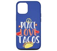 Peace Love Tacos Cibo Divertente Citazione Cibo Messicano Foodies Taco Custodia per iPhone 12/12 Pro